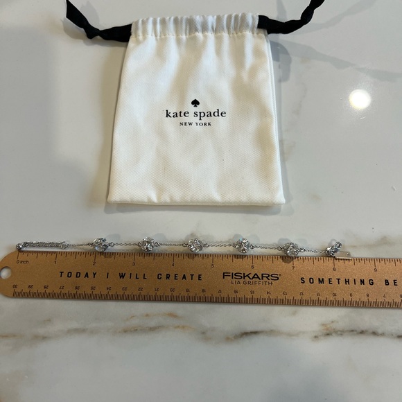 Kate Spade Silver, Clear Crystal Ball Cluster Lady Marmalade Chain Bracelet - Picture 2 of 3